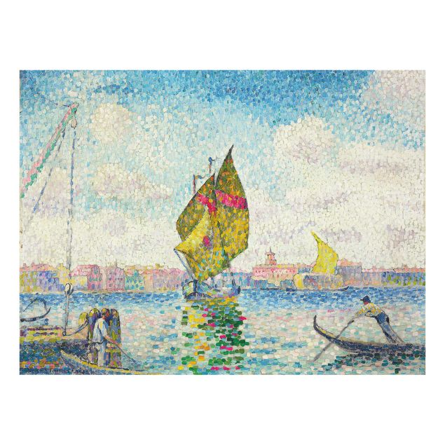 Quadro in vetro - Henri Edmond Cross - Sailboats On Giudecca Or Venice, Marine - Orizzontale 4:3