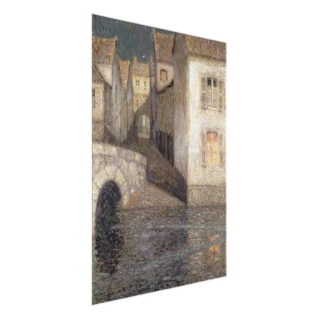 Quadro in vetro - Henri Le Sidaner - The House by the River, Chartres - Verticale 3:4