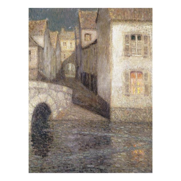 Quadro in vetro - Henri Le Sidaner - The House by the River, Chartres - Verticale 3:4
