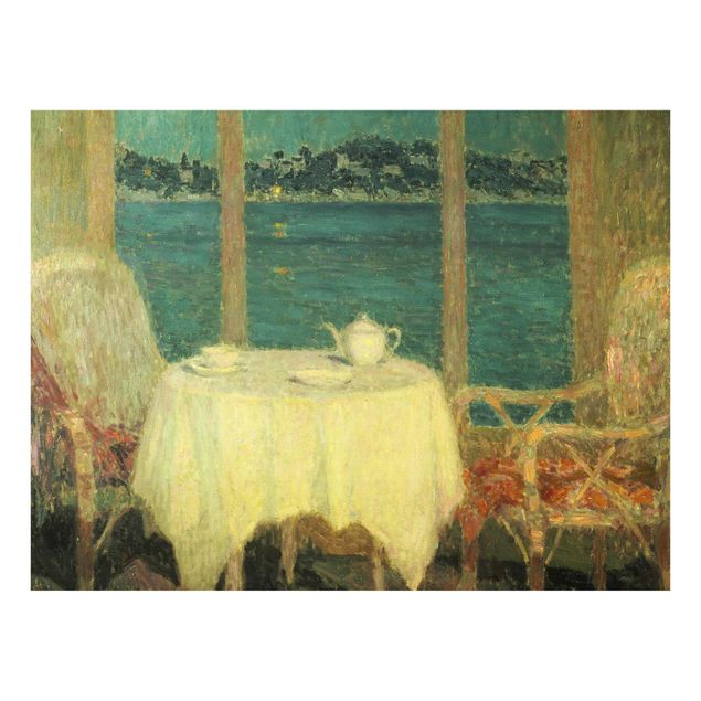 Quadro in vetro - Henri Le Sidaner - Terrace in Front of the Bay of St. Tropez - Orizzontale 4:3