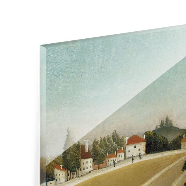 Quadro in vetro - Henri Rousseau - Landscape with Factory - Orizzontale 4:3