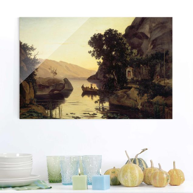 Jean-Baptiste Camille Corot quadri Jean-Baptiste Camille Corot - Paesaggio vicino a Riva sul lago di Garda