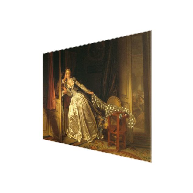 Quadro in vetro - Jean Honoré Fragonard - The Stolen Kiss - Orizzontale 4:3