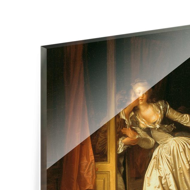 Quadro in vetro - Jean Honoré Fragonard - The Stolen Kiss - Orizzontale 4:3