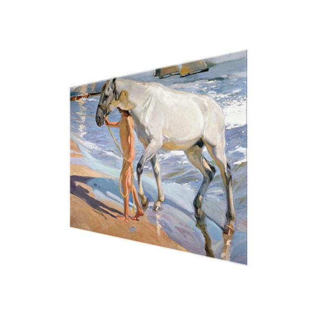 Quadro in vetro - Joaquin Sorolla - The Horse?s Bath - Orizzontale 4:3