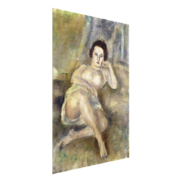 Quadro in vetro - Jules Pascin - Lying young Woman - Verticale 3:4