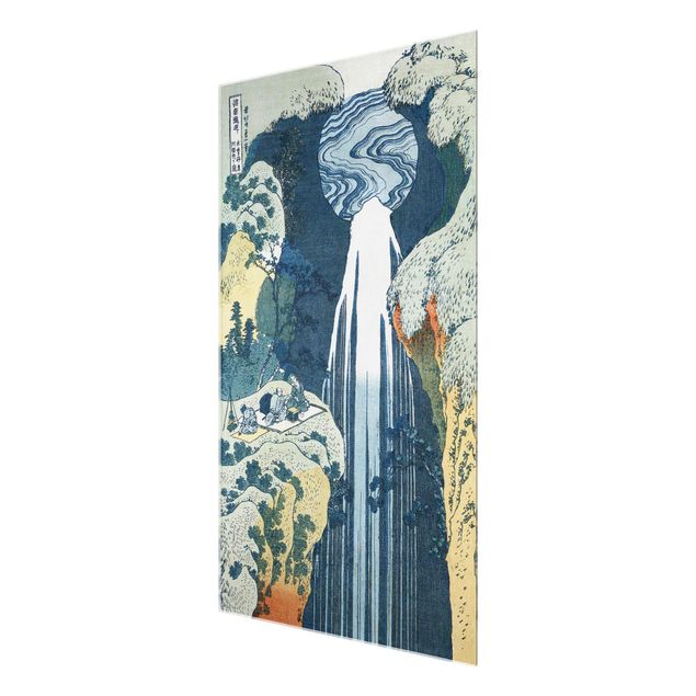 Quadro in vetro - Katsushika Hokusai - The Waterfall of Amida behind the Kiso Road - Verticale 2:3