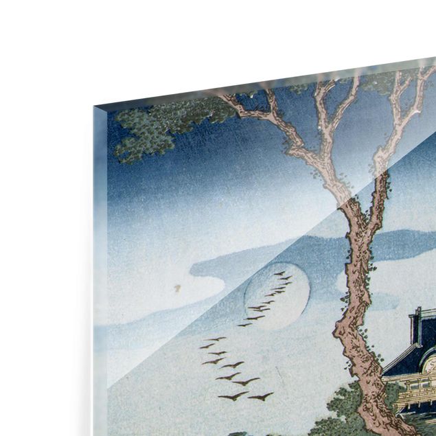 Quadro in vetro - Katsushika Hokusai - A Peasant Crossing a Bridge - Pannello