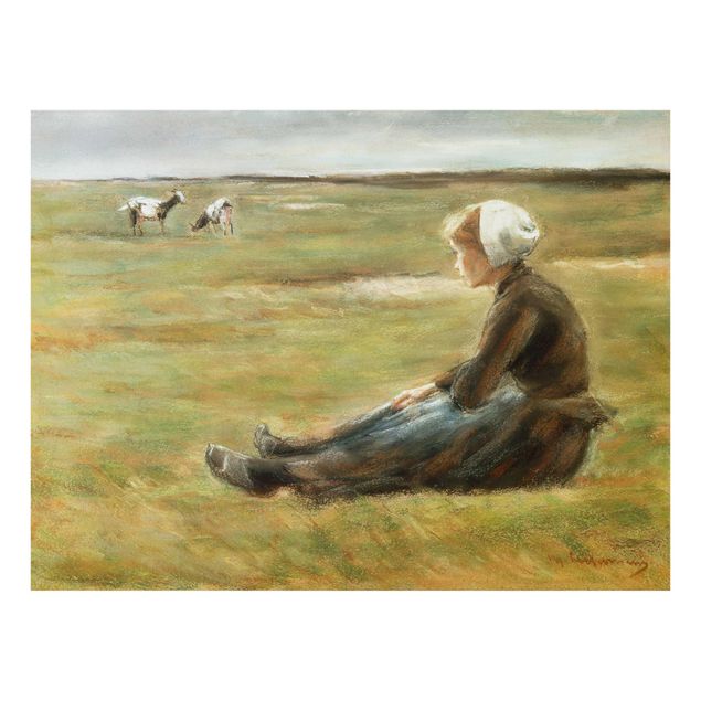 Quadro in vetro - Max Liebermann - Goat Herdess in Sand Dunes - Orizzontale 4:3
