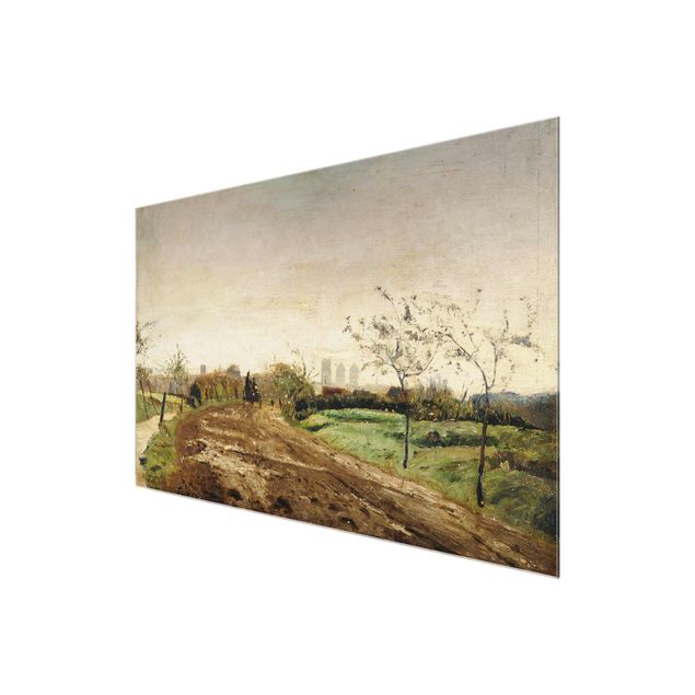 Quadro su vetro - Otto Modersohn - Morning Landscape with Carriage near Münster - Orizzontale 3:2