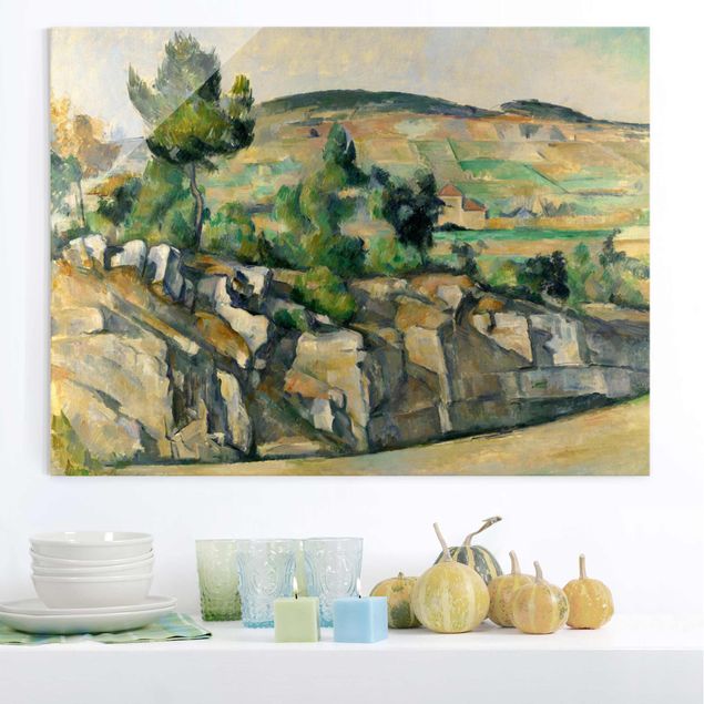 Lavagna magnetica in vetro Paul Cézanne - Collina in Provenza