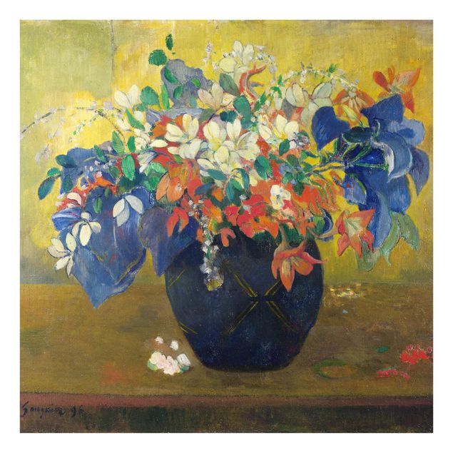 Quadro su vetro - Paul Gauguin - Fiori in un Vaso - Post-Impressionismo quadrato 1:1
