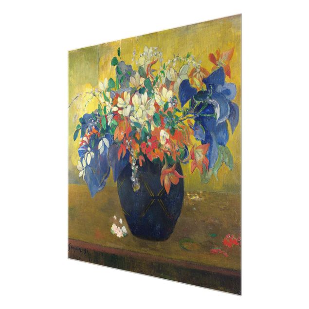 Quadro su vetro - Paul Gauguin - Fiori in un Vaso - Post-Impressionismo quadrato 1:1