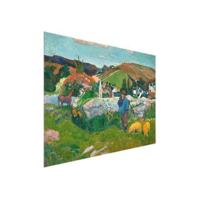 Quadro in vetro - Paul Gauguin - Il Guardiano di Porci - Post-Impressionismo - Orizzontale 4:3