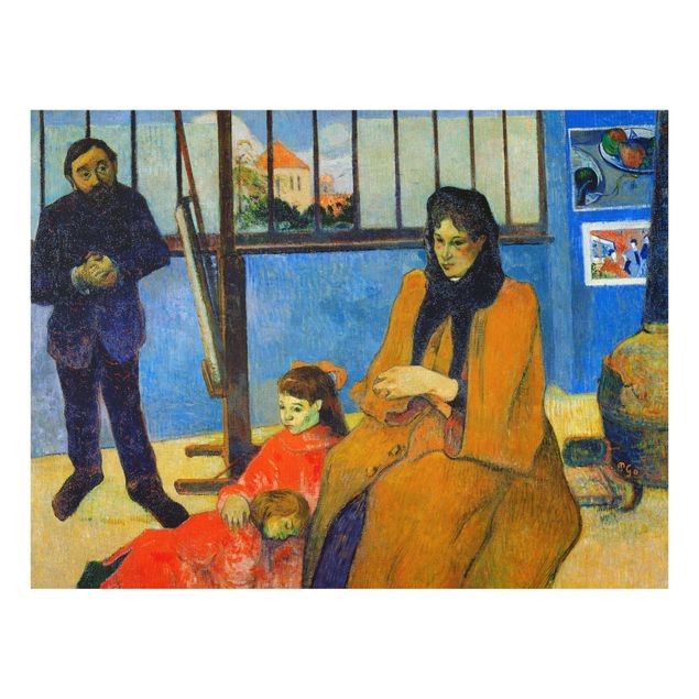 Quadro in vetro - Paul Gauguin - La Famiglia Schuffenecker - Post-Impressionismo - Orizzontale 4:3
