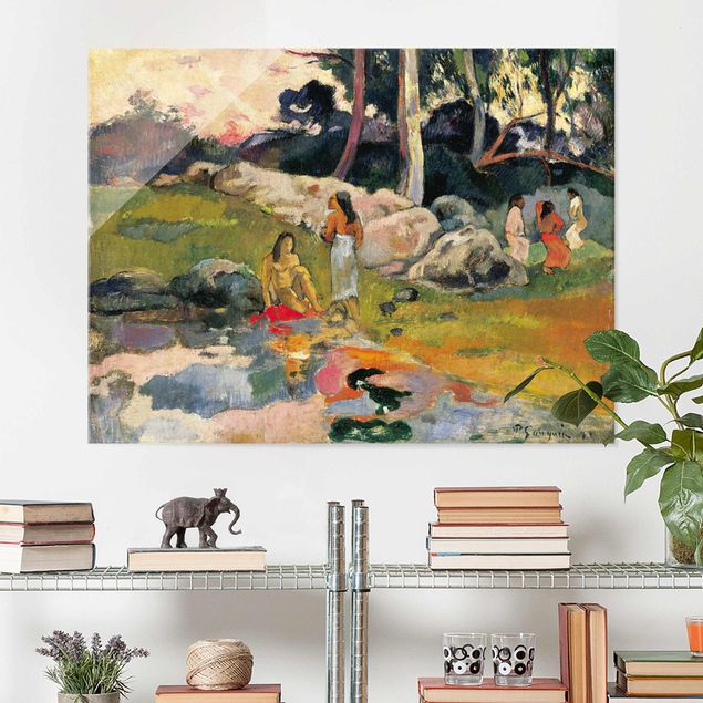 Lavagna magnetica vetro Paul Gauguin - Donne in riva al fiume