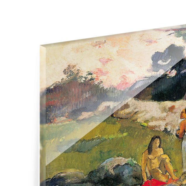 Quadro in vetro - Paul Gauguin - Donna sulle rive del fiume - Post-Impressionismo - Orizzontale 4:3