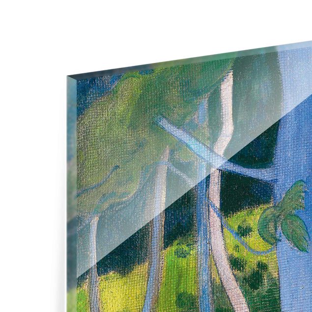 Quadro su vetro - Paul Gauguin - Paesaggio con Pantaloncini blu - Post-Impressionismo - Verticale 2:3