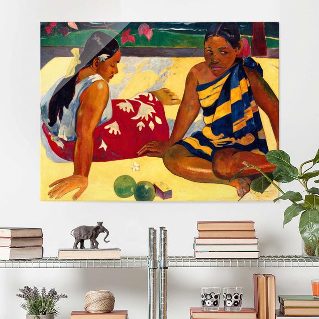 Lavagna magnetica vetro Paul Gauguin - Parau Api (Due donne di Tahiti)