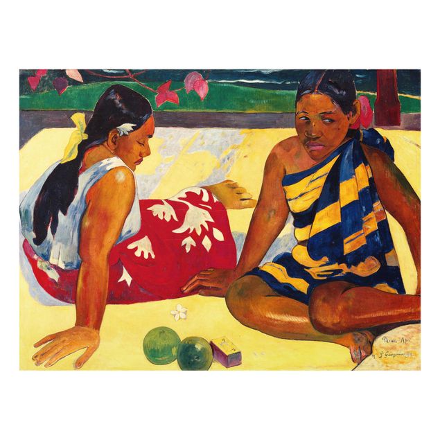 Quadro in vetro - Paul Gauguin - Parau Api (Due donne tahitiane) - Post-Impressionismo - Orizzontale 4:3