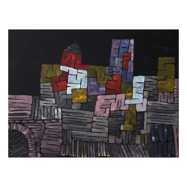 Quadro in vetro - Paul Klee - Vecchie Mura Sicilia - Espressionismo - Orizzontale 4:3