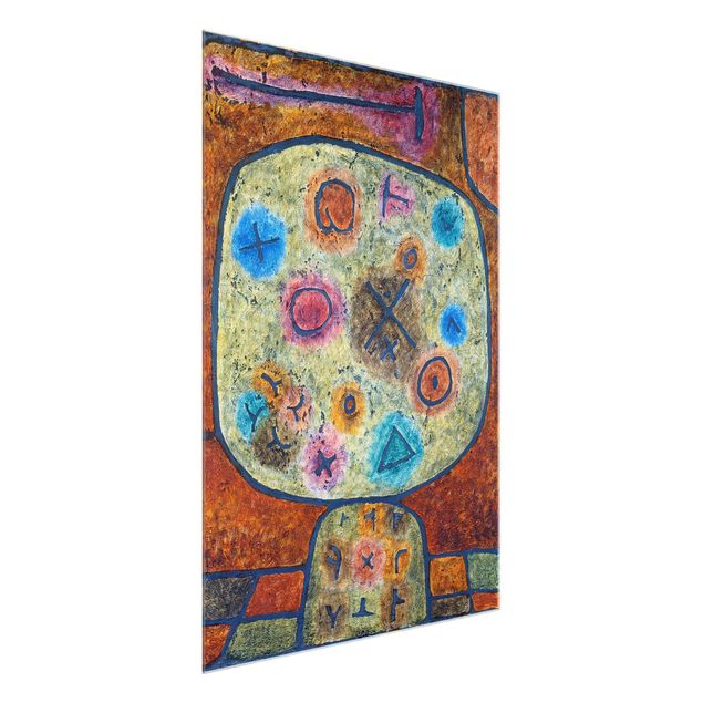 Quadro su vetro - Paul Klee - Fiori in Pietra - Espressionismo - Verticale 3:4
