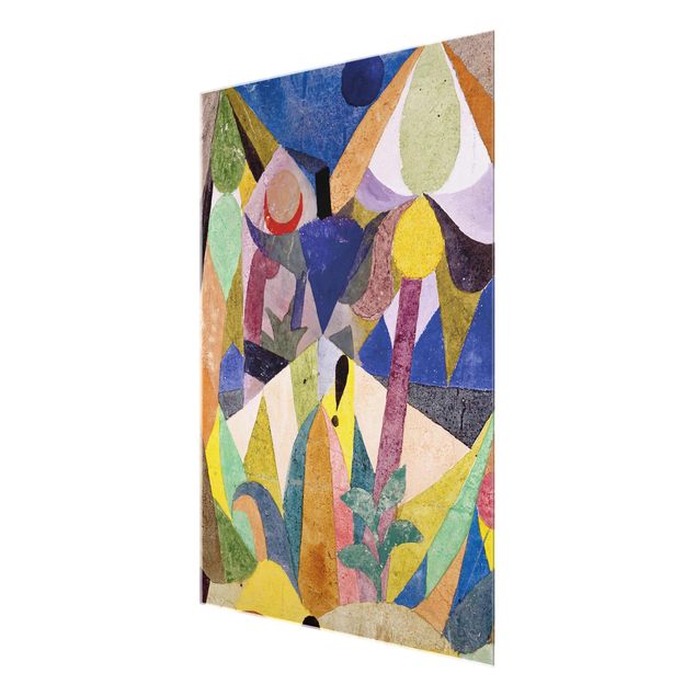 Quadro in vetro - Paul Klee - Lieve Paesaggio tropicale - Espressionismo - Verticale 3:4