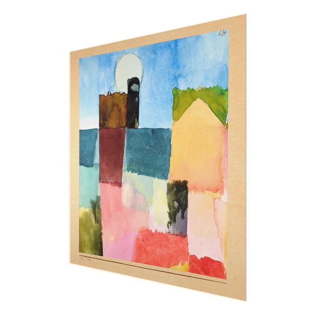 Quadro in vetro - Paul Klee - Alba lunare (St. Germain) - Espressionismo - Quadrato 1:1