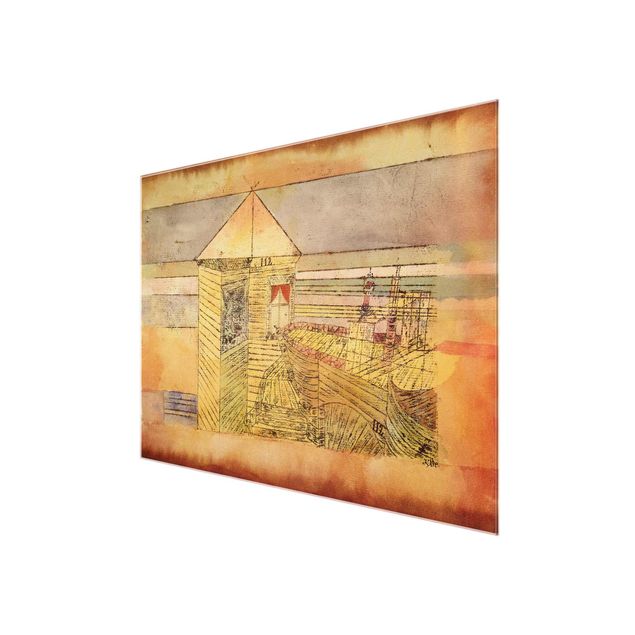 Quadro in vetro - Paul Klee - Atterraggio Meraviglioso, o '112!' - Espressionismo - Orizzontale 4:3