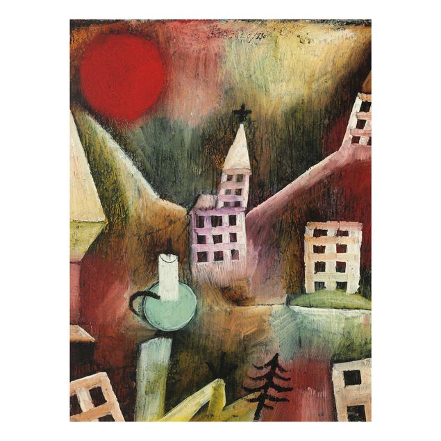 Quadro in vetro - Paul Klee - Villaggio distrutto - Espressionismo - Verticale 3:4