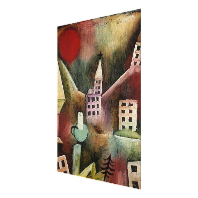 Quadro in vetro - Paul Klee - Villaggio distrutto - Espressionismo - Verticale 3:4