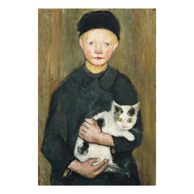 Quadro in vetro - Paula Modersohn-Becker - Boy with Cat - Verticale 2:3