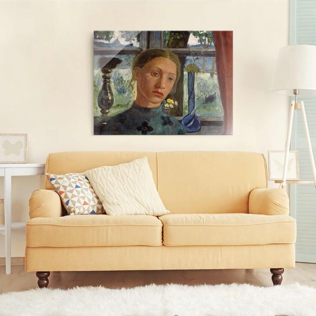 Quadro in vetro - Paula Modersohn-Becker - Girl's Head in Front of a Window - Orizzontale 4:3