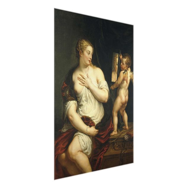 Quadro in vetro - Peter Paul Rubens - Venus and Cupido - Verticale 3:4