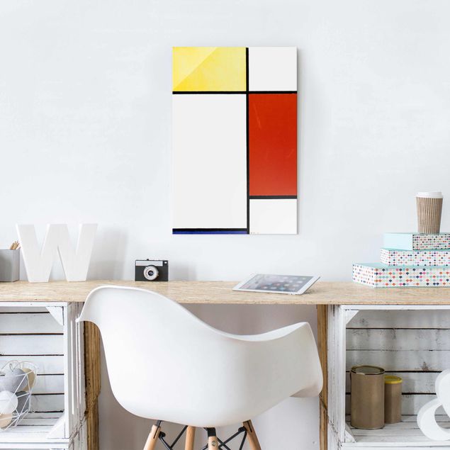 Lavagna magnetica vetro Piet Mondrian - Composizione I