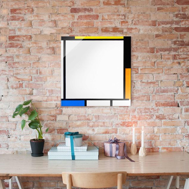 Astrattismo Piet Mondrian - Composizione III con rosso, giallo e blu