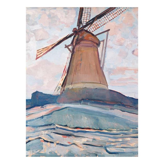 Quadro in vetro - Piet Mondrian - Windmill - Verticale 3:4