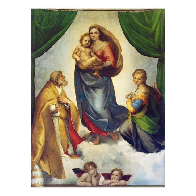 Quadro in vetro - Raffael - The Sistine Madonna - Verticale 3:4