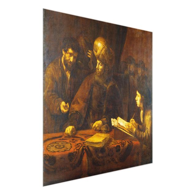 Quadro su vetro - Rembrandt van Rijn - The Workers in the Vineyard - Quadrato 1:1
