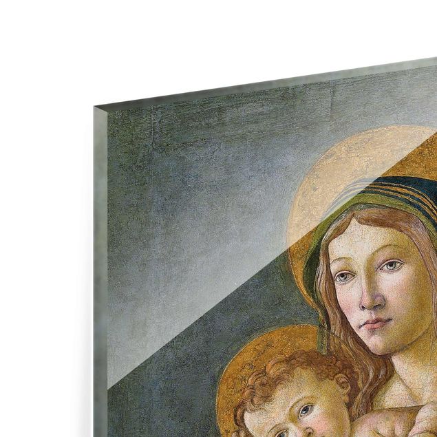 Quadro in vetro - Sandro Botticelli - The Madonna and Child with the Crown of Thorns and Three Nails - Verticale 3:4