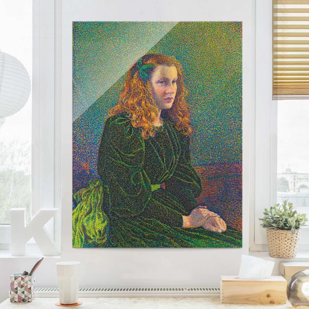 Lavagna magnetica vetro Theo van Rysselberghe - Giovane donna in abito verde
