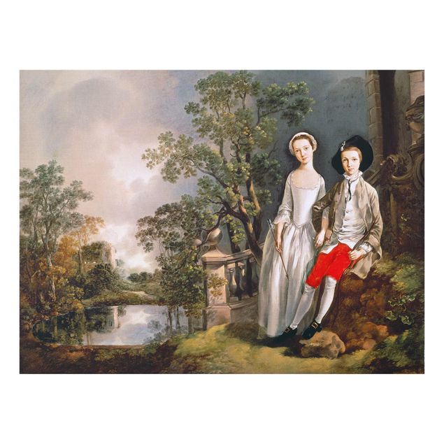 Quadro in vetro - Thomas Gainsborough - Portrait of Heneage Lloyd and his Sister - Orizzontale 4:3