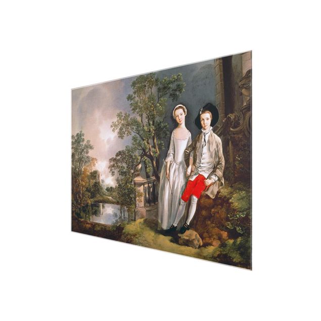 Quadro in vetro - Thomas Gainsborough - Portrait of Heneage Lloyd and his Sister - Orizzontale 4:3