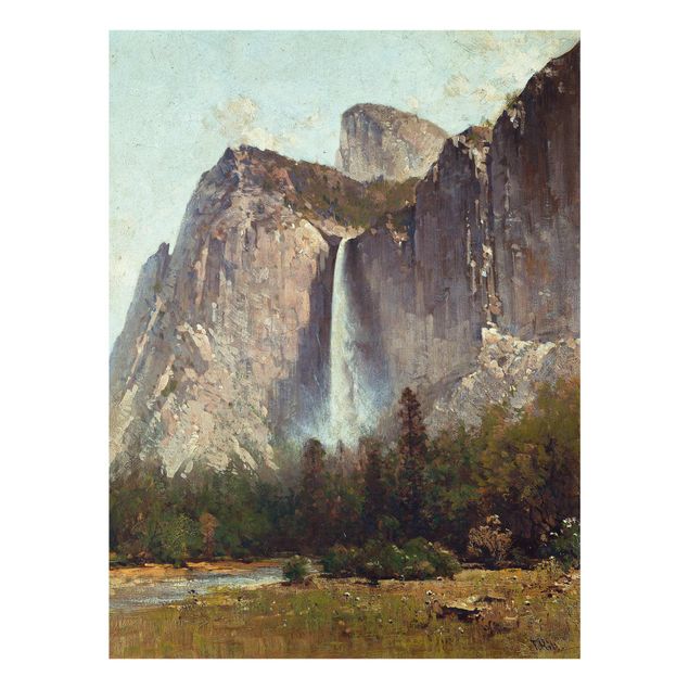 Quadro in vetro - Thomas Hill - Bridal Veil Falls - Yosemite Valley - Verticale 3:4