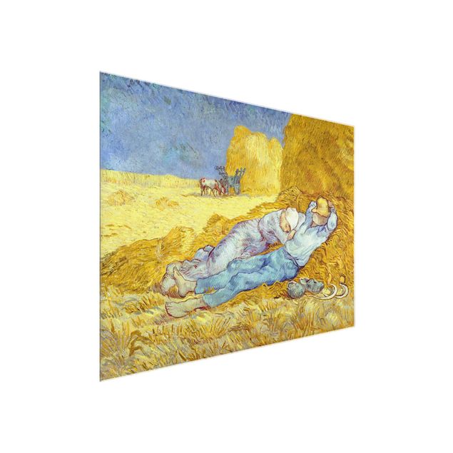 Quadro su vetro - Vincent van Gogh - Il Pisolino - Post-Impressionismo - Orizzontale 4:3