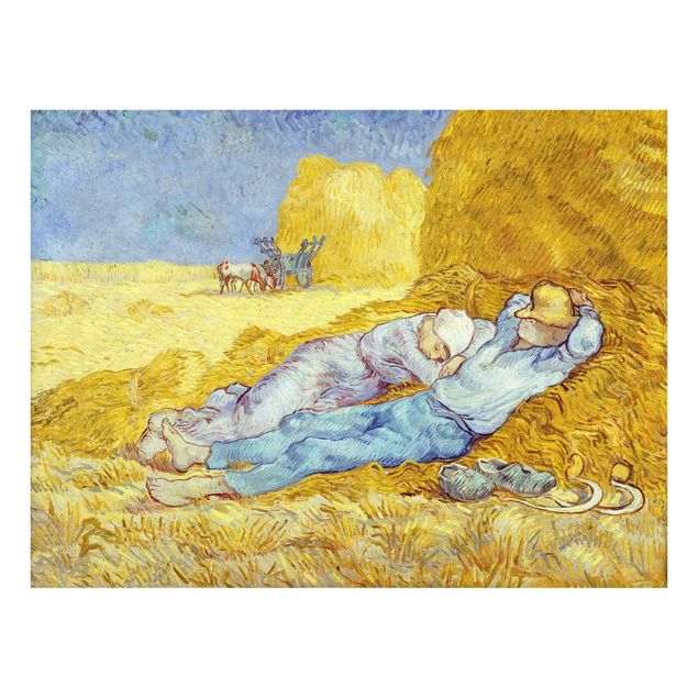 Quadro su vetro - Vincent van Gogh - Il Pisolino - Post-Impressionismo - Orizzontale 4:3