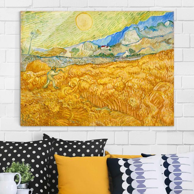 Lavagna magnetica vetro Vincent Van Gogh - Il raccolto, il campo di grano