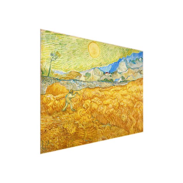 Quadro in vetro - Vincent van Gogh - La Vendemmia, Il Campo di Grano - Post-Impressionismo - Orizzontale 4:3