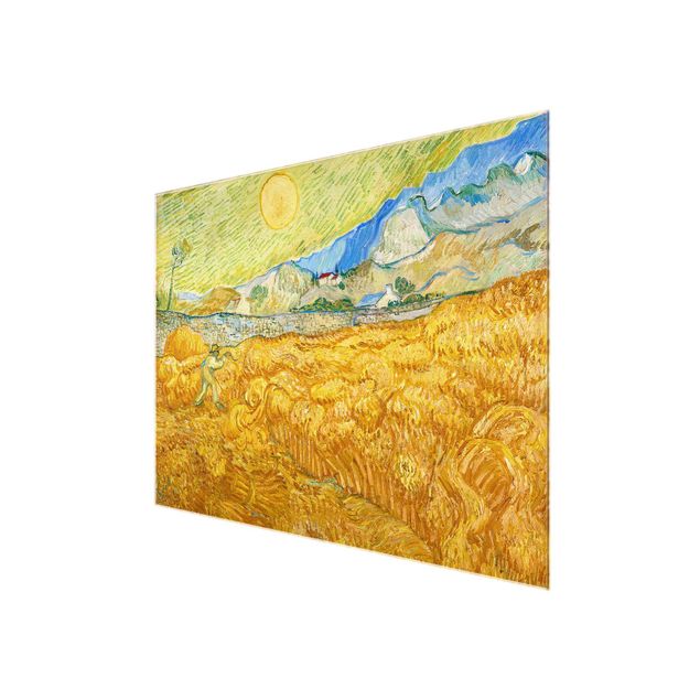 Quadro in vetro - Vincent van Gogh - La Vendemmia, Il Campo di Grano - Post-Impressionismo - Orizzontale 4:3