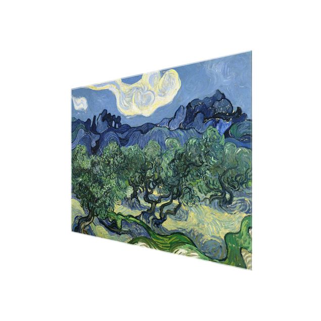 Quadro su vetro - Vincent van Gogh - Gli Uliveti - Post-Impressionismo - Orizzontale 4:3